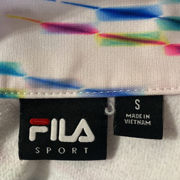 Fila multicolor neon rainbow performance quarter zip top size S - Picture 11 of 13